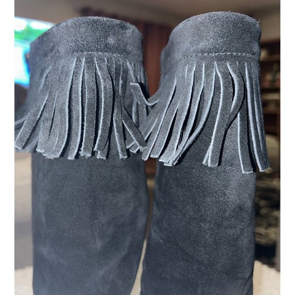 Crush by Durango Suede Fringe  Western Calf Boots size 8.5 - Picture 7 of 10